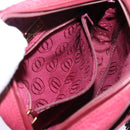 CARTIER Shoulder Bag Leather Red Gold Auth 112095-21