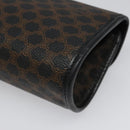 CELINE Macadam Canvas Pouch PVC Leather Black Auth 112106-10
