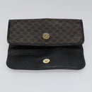 CELINE Macadam Canvas Pouch PVC Leather Black Auth 112106-13