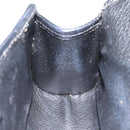 CELINE Macadam Canvas Pouch PVC Leather Black Auth 112106-17
