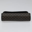 CELINE Macadam Canvas Pouch PVC Leather Black Auth 112106-7