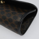 CELINE Macadam Canvas Pouch PVC Leather Black Auth 112106-8