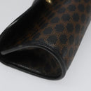 CELINE Macadam Canvas Pouch PVC Leather Black Auth 112106-9