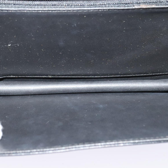 CELINE Shoulder Bag Leather Black Auth 112107