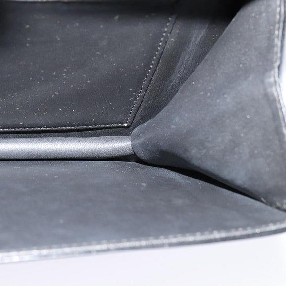 CELINE Shoulder Bag Leather Black Auth 112107