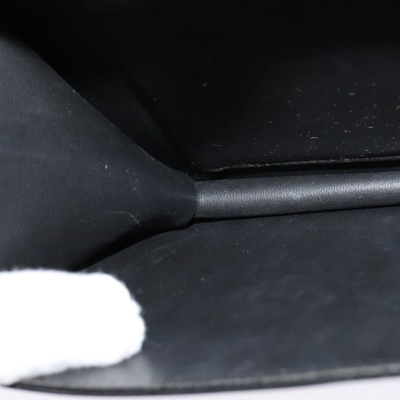 CELINE Shoulder Bag Leather Black Auth 112107