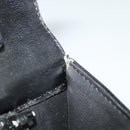 CELINE Shoulder Bag Leather Black Auth 112107-18