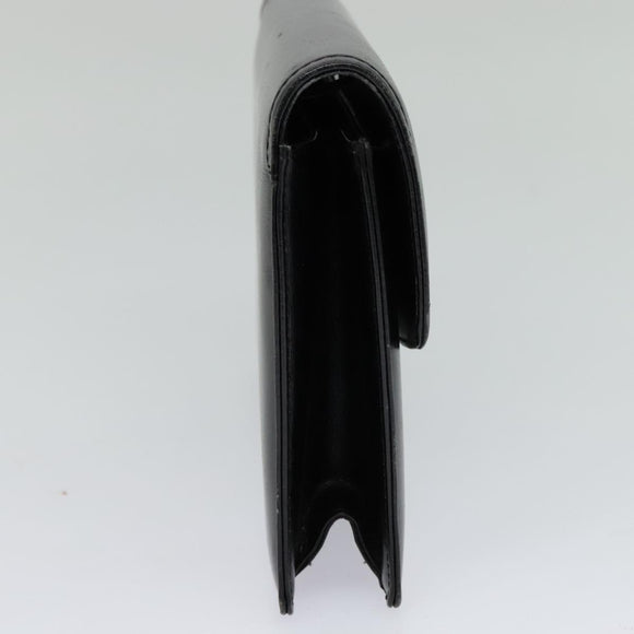 CELINE Shoulder Bag Leather Black Auth 112107