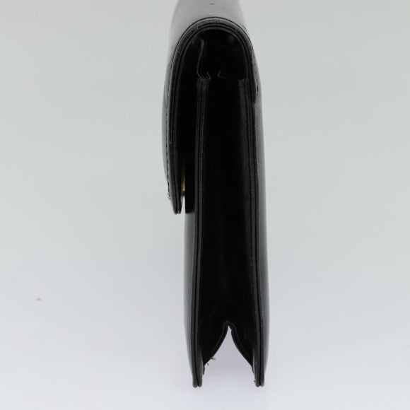 CELINE Shoulder Bag Leather Black Auth 112107