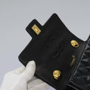 CHANEL Matelasse Hand Bag Patent leather Black CC Auth 112111-15