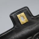 CHANEL Matelasse Hand Bag Patent leather Black CC Auth 112111-16