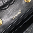 CHANEL Matelasse Hand Bag Patent leather Black CC Auth 112111-19