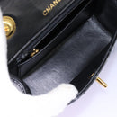 CHANEL Matelasse Hand Bag Patent leather Black CC Auth 112111-20