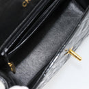 CHANEL Matelasse Hand Bag Patent leather Black CC Auth 112111-20