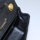 CHANEL Matelasse Hand Bag Patent leather Black CC Auth 112111-21