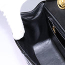 CHANEL Matelasse Hand Bag Patent leather Black CC Auth 112111-22