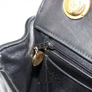 CHANEL Matelasse Hand Bag Patent leather Black CC Auth 112111-23