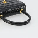 CHANEL Matelasse Hand Bag Patent leather Black CC Auth 112111-7