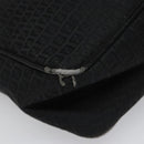 FENDI Zucchino Canvas Shoulder Bag Black Auth 112119-17