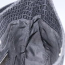 FENDI Zucchino Canvas Shoulder Bag Black Auth 112119-18