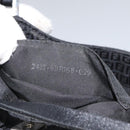 FENDI Zucchino Canvas Shoulder Bag Black Auth 112119-21