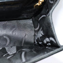 Salvatore Ferragamo Vala Shoulder Bag Suede Black Gold Auth 112120-18