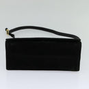 Salvatore Ferragamo Vala Shoulder Bag Suede Black Gold Auth 112120-5