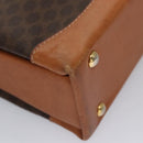 CELINE Macadam Canvas Business Bag PVC Leather Brown Gold Auth 112171-14