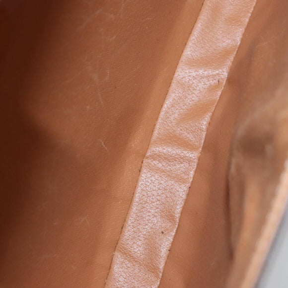 CELINE Macadam Canvas Business Bag PVC Leather Brown Gold Auth 112171