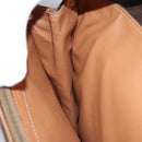 CELINE Macadam Canvas Business Bag PVC Leather Brown Gold Auth 112171-20