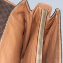 CELINE Macadam Canvas Business Bag PVC Leather Brown Gold Auth 112171-21