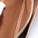 CELINE Macadam Canvas Business Bag PVC Leather Brown Gold Auth 112171-23