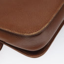 Burberrys Shoulder Bag Leather Brown gold Auth 112186-16
