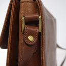 Burberrys Shoulder Bag Leather Brown gold Auth 112186-10