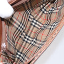 Burberrys Shoulder Bag Leather Brown gold Auth 112186-12