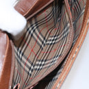 Burberrys Shoulder Bag Leather Brown gold Auth 112186-20