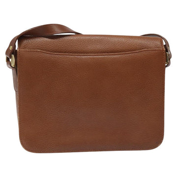 Burberrys Shoulder Bag Leather Brown gold Auth 112186 - 0