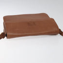 Burberrys Shoulder Bag Leather Brown gold Auth 112186-6