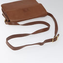 Burberrys Shoulder Bag Leather Brown gold Auth 112186-7