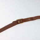 Burberrys Shoulder Bag Leather Brown gold Auth 112186-8