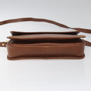 Burberrys Shoulder Bag Leather Brown gold Auth 112186-5