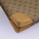 GUCCI Micro GG Supreme Shoulder Bag PVC Beige Brown gold 007 92 5548 Auth 112193-9