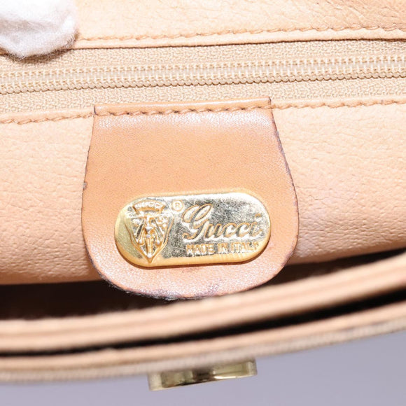GUCCI Micro GG Supreme Shoulder Bag PVC Beige Brown gold 007 92 5548 Auth 112193