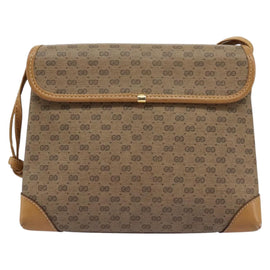 GUCCI Micro GG Supreme Shoulder Bag PVC Beige Brown gold 007 92 5548 Auth 112193 - 0