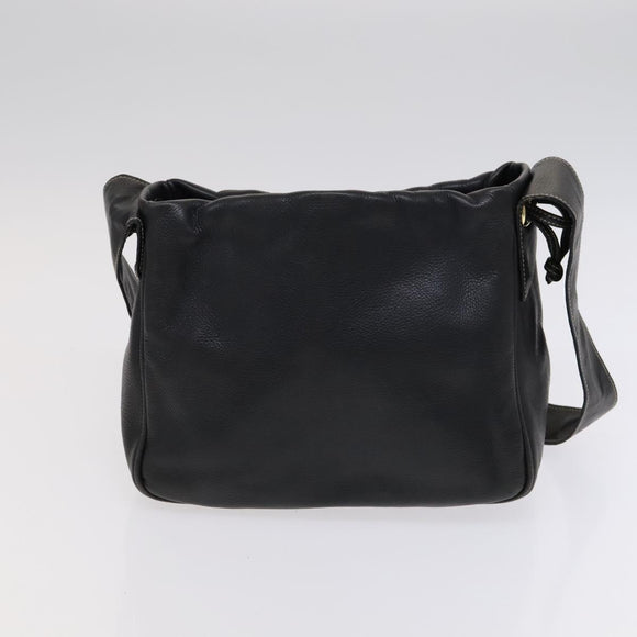 BURBERRY Shoulder Black Label Business Bag 2Set Blue Black Auth 112221