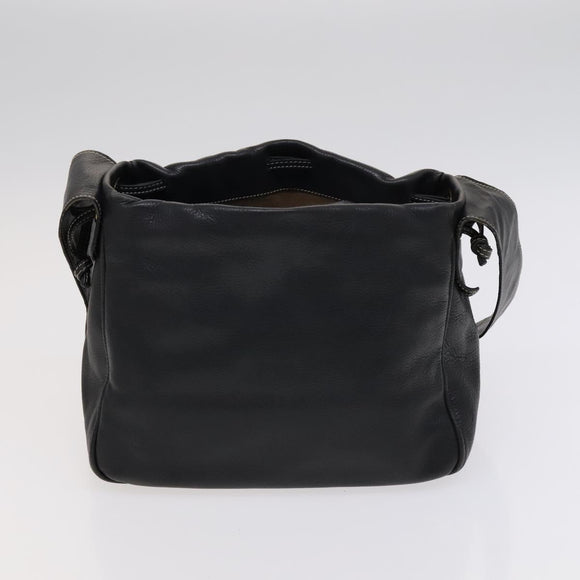 BURBERRY Shoulder Black Label Business Bag 2Set Blue Black Auth 112221