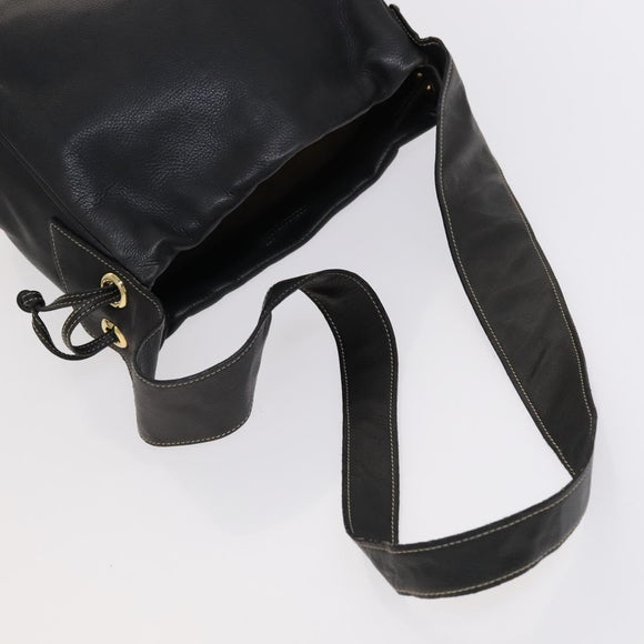 BURBERRY Shoulder Black Label Business Bag 2Set Blue Black Auth 112221