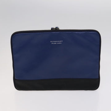 BURBERRY Shoulder Black Label Business Bag 2Set Blue Black Auth 112221 - 0