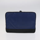 BURBERRY Shoulder Black Label Business Bag 2Set Blue Black Auth 112221-3