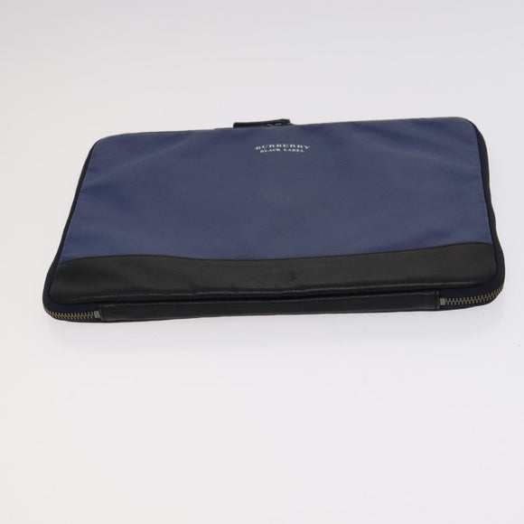 BURBERRY Shoulder Black Label Business Bag 2 Set Blue Black Auth 112221